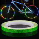 5 Rolls Bicycle Mountain Bike Motorcycle Sticker Car Contour Reflective Sticker Night Riding Reflective Sticker, Size: 2 x 800cm(Green)