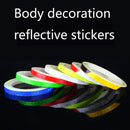 5 Rolls Bicycle Mountain Bike Motorcycle Sticker Car Contour Reflective Sticker Night Riding Reflective Sticker, Size: 2 x 800cm(Red White)