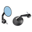 Motorcycle Electric Vehicle Modified Accessories Retro Circular CNC Hand Mirror Rear View Mirror(Black)