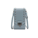 F835 Rivet Diamond Mobile Phone Bag Ladies Shoulder Diagonal Bag(Blue)