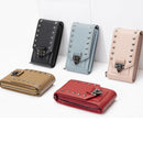 F835 Rivet Diamond Mobile Phone Bag Ladies Shoulder Diagonal Bag(Red)