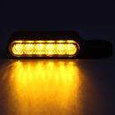 2 PCS Motorcycle Handle Turn Light Metal LED Indicator Light(Black)