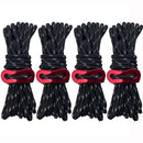 4m x 4 Rolls Outdoor Camping Tent Canopy Wind Rope Luminous Multi-Function Wind Rope Buckle Tent Fixed Rope(Figure 8 Buckle-Black)