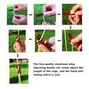 4m x 4 Rolls Outdoor Camping Tent Canopy Wind Rope Luminous Multi-Function Wind Rope Buckle Tent Fixed Rope(Figure 8 Buckle-Black)