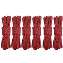 4m x 6 Rolls Outdoor Camping Tent Canopy Wind Rope Luminous Multi-Function Wind Rope Buckle Tent Fixed Rope(S Buckle-Red )