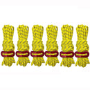 4m x 6 Rolls Outdoor Camping Tent Canopy Wind Rope Luminous Multi-Function Wind Rope Buckle Tent Fixed Rope(Figure 8 Buckle-Yellow)