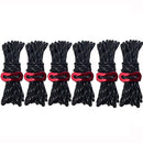 4m x 6 Rolls Outdoor Camping Tent Canopy Wind Rope Luminous Multi-Function Wind Rope Buckle Tent Fixed Rope(Figure 8 Buckle-Black)