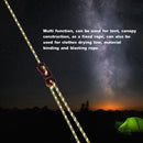 4m x 6 Rolls Outdoor Camping Tent Canopy Wind Rope Luminous Multi-Function Wind Rope Buckle Tent Fixed Rope(S Buckle-Red )
