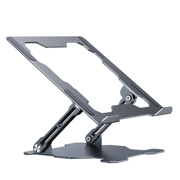 Integrated Foldable Laptop Stand Hollow Heat-Dissipating Flat Desktop Stand(Deep Space Gray)