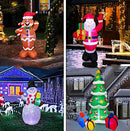 Santa Claus Christmas Tree Snowman Inflatable LED Luminous Christmas Ornaments, US Plug(QM0001-1.5M)