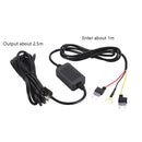 H516 Recording Step-down Line Shrinkage Video Car Charger Line Parking Monitoring Three-Core Power Cord, Model: With Fuse(Micro Right Elbow)