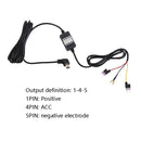 H516 Recording Step-down Line Shrinkage Video Car Charger Line Parking Monitoring Three-Core Power Cord, Model: With Fuse(Micro Right Elbow)