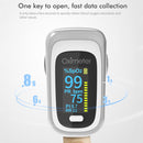 Finger Pulse Oximeter Finger Pulse Blood Oxygen Saturation Monitor, Colour: 130R Silver White(English Manual)