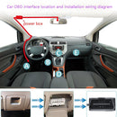 H507 Driving Recorder OBD Step-down Line Car ACC Three-Core Power Cord 12/24V To 5V 3A Low Pressure Protection Line, Specification: Micro Left Elbow