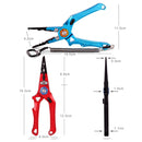 Multifunctional Open-Loop Lead-Pressing Fishing Pliers With Lock(Black)