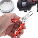 3 PCS Stainless Steel Fishing Curved Nose Pliers Outdoor Fishing Line Scissors(Orange)
