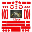 2 Sets Bicycle Honeycomb Reflective Sticker Night Reflective Logo Grid Stripe Warning Strip(Red)