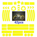 2 Sets Bicycle Honeycomb Reflective Sticker Night Reflective Logo Grid Stripe Warning Strip(Fluorescent Yellow)