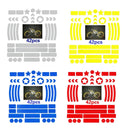 2 Sets Bicycle Honeycomb Reflective Sticker Night Reflective Logo Grid Stripe Warning Strip(Fluorescent Yellow)