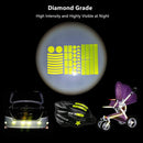 2 Sets Bicycle Honeycomb Reflective Sticker Night Reflective Logo Grid Stripe Warning Strip(White)