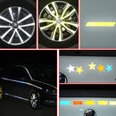 2 Sets Bicycle Honeycomb Reflective Sticker Night Reflective Logo Grid Stripe Warning Strip(White)