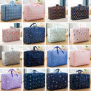 Oxford Cloth Quilt Moisture-Proof & Waterproof Storage Bag Zipper Portable Moving Luggage Bag, Specification: 55x33x20cm(Blue Triangle)