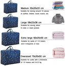 Oxford Cloth Quilt Moisture-Proof & Waterproof Storage Bag Zipper Portable Moving Luggage Bag, Specification: 55x33x20cm(Blue Triangle)