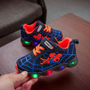 9808 Autumn Children Luminous Shoes LED Light Mesh Sports Shoes, Size: 29(Blue)