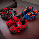 9808 Autumn Children Luminous Shoes LED Light Mesh Sports Shoes, Size: 33(Red)