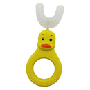 YC-S001 Children U-shaped Toothbrush Anti-cavity Oral Cleaning Manual Toothbrush(Duck Yellow)