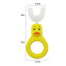 YC-S001 Children U-shaped Toothbrush Anti-cavity Oral Cleaning Manual Toothbrush(Duck Yellow)
