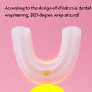 YC-S001 Children U-shaped Toothbrush Anti-cavity Oral Cleaning Manual Toothbrush(Panda Brown)