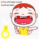 YC-S001 Children U-shaped Toothbrush Anti-cavity Oral Cleaning Manual Toothbrush(Duck Yellow)