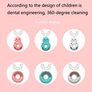 2 PCS YC-S002 Children U-Shaped Manual Toothbrush Baby Food Grade Silicone Oral Cleaning Cute Toothbrush,Suitable Age: 2-6 Years Old(White Dinosaur)