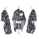 P3009 Dyed Perm And Dustproof Haircut Shawl Cloth(Black)