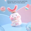 REMAX GH-14 Smart U-shaped Children Toothbrush Soft Hair Waterproof Cartoon Electric Toothbrush(Blue)