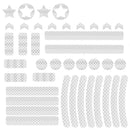2 Sets Motorcycle Bicycle Lahua Reflective Sticker Children Balance Scooter Luminous Reflective Decorative Sticker(Five-angle Star White)