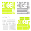 2 Sets Motorcycle Bicycle Lahua Reflective Sticker Children Balance Scooter Luminous Reflective Decorative Sticker(Triangular Fluorescent Yellow)