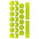 2 Sets Motorcycle Bicycle Lahua Reflective Sticker Children Balance Scooter Luminous Reflective Decorative Sticker(Five-angle Star Fluorescent Yellow)