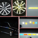 2 Sets Motorcycle Bicycle Lahua Reflective Sticker Children Balance Scooter Luminous Reflective Decorative Sticker(Five-angle Star Fluorescent Yellow)