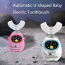 T5-1102 Automatic U-Shaped Baby Electric Toothbrush Smart Voice Sonic Waterproof Toothbrush(Blue)