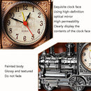 2 PCS YY7688 Antique Train Head Alarm Clock Retro Locomotive Ornaments Gift Student Clock(Bronze)