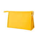 PU Waterproof Cosmetic Bag Large Capacity Travel Portable Toiletry Storage Bag, Specification: 24x14x8cm(Yellow)