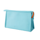 PU Waterproof Cosmetic Bag Large Capacity Travel Portable Toiletry Storage Bag, Specification: 24x14x8cm(Sky Blue)