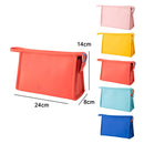 PU Waterproof Cosmetic Bag Large Capacity Travel Portable Toiletry Storage Bag, Specification: 24x14x8cm(Red)