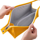 PU Waterproof Cosmetic Bag Large Capacity Travel Portable Toiletry Storage Bag, Specification: 24x14x8cm(Sky Blue)