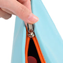 PU Waterproof Cosmetic Bag Large Capacity Travel Portable Toiletry Storage Bag, Specification: 24x14x8cm(Sky Blue)
