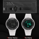 SYNOKE 9199 Student Waterproof Luminous LED Electronic Watch(Black White)