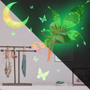 ZSZ1198B Night Light Moon Butterfly Wall Stickers Children Room Bedroom Simple Decorative Wall Stickers, Specification: 28x32cm