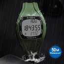 SYNOKE 9105 Multifunctional Sports Time Record Waterproof Pedometer Electronic Watch(Army Green)